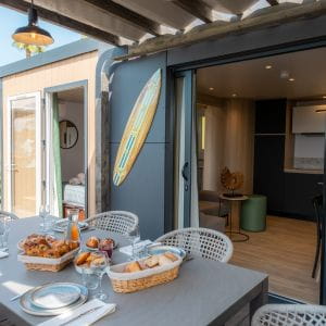 Mobilhome terrasse Malibu Simple Domaine du Colombier Camping Var